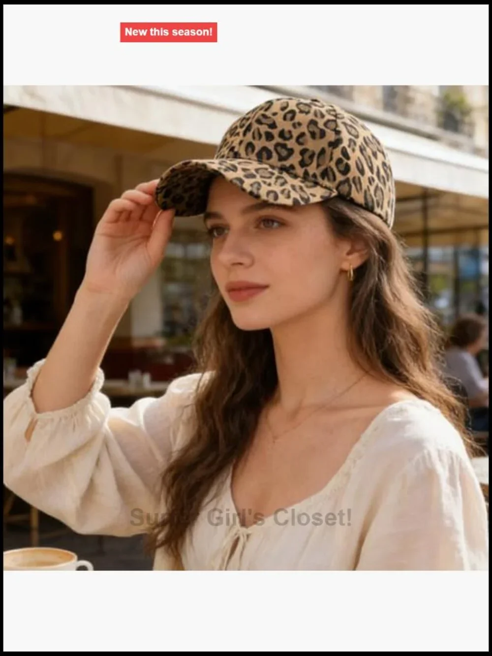 Cotton Leopard Print Adjustable Dad Trucker Hat Sun Protection Golf Cap